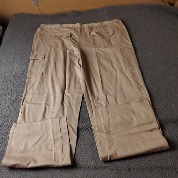 Boulder Creek Trading Cargo Pants Big Tall Mens Size 50 38L Cream Beige Chino Kh - Picture 6 of 7